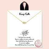 85386, "KEEP FAITH" PAVE CZ LEAF NECKLACE