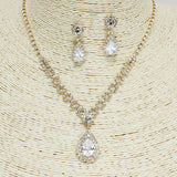 85424, CRYSTAL RHINESTONE NECKLACE SET