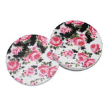 85519, ROSE FLOWER PRINT CAR COASTER