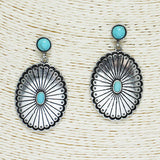 85526, WESTERN CONCHO EARRING