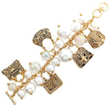 85599, HANDBAG CHARM & PEARL TOGGLE BRACELET