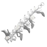 85600, HIGH HEEL CHARM & PEARL TOGGLE BRACELET
