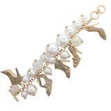 85600, HIGH HEEL CHARM & PEARL TOGGLE BRACELET