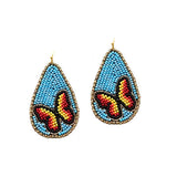85614, BUTTERFLY SEED BEAD EARRING