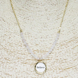 85690, "BELIEVE" STONE BEAD NECKLACE