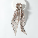 85910, SNAKESKIN PRINT PONYTAIL HAIR SCARF
