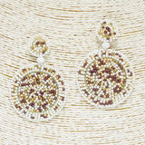 85925, ROUND SEED BEAD EARRING