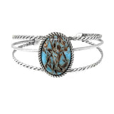 85965, WESTERN OVAL SEMI PRECIOUS STONE CUFF BRACELET