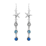 85966, STARFISH W/ CRYSTAL RHINESTONE EARRING