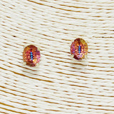 85987, OVAL STONE STUD EARRING