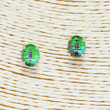 85987, OVAL STONE STUD EARRING