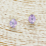 85987, OVAL STONE STUD EARRING