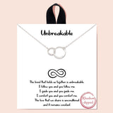86006, "UNBREAKABLE" DOUBLE CIRCLE NECKLACE