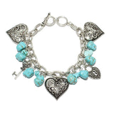 86029, HEART CHARM WESTERN TOGGLE BRACELET