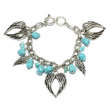 86029, ANGEL WINGS CHARM WESTERN TOGGLE BRACELET