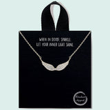 86051, PAVE ANGEL WING NECKLACE