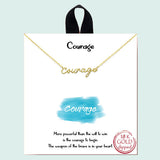 86053, "COURAGE" SCRIPT NECKLACE