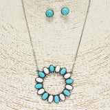 86207, WESTERN TURQUOISE STONE NECKLACE
