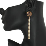 86212, BAR TURQUOISE STONE DROP EARRING