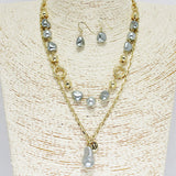 86229, HANDMADE FRESHWATER PEARL DOUBLE LAYERED NECKLACE