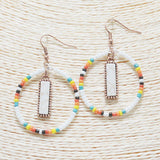86232, WESTERN ROUND SEED BEAD EARRING