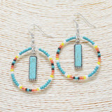 86232, WESTERN ROUND SEED BEAD EARRING