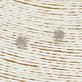 86433, DAINTY PAVE ROUND STUD EARRING/CUBIC ZIRCONIA