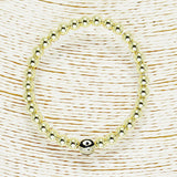 86461, EVIL EYE BEAD STRETCH BRACELET *STAINLESS STEEL