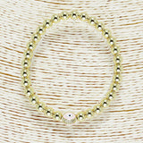 86461, EVIL EYE BEAD STRETCH BRACELET *STAINLESS STEEL