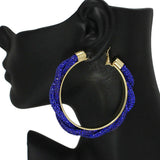 86537, 60MM PAVE RHINESTONE HOOP EARRING