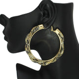 86537, 60MM PAVE RHINESTONE HOOP EARRING