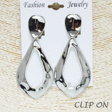 86541, 3.25" METAL CLIP ON EARRING
