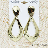 86541, 3.25" METAL CLIP ON EARRING