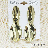 86545, 3" METAL CLIP ON EARRING