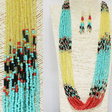 86585, LONG SEED BEADED NECKLACE