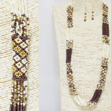 86585, LONG SEED BEADED NECKLACE