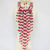 86605, LONG PEARL DROP CLUSTER NECKLACE