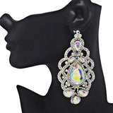 86659, OVERSIZED CRYSTAL RHINESTONE EVENING EARRING