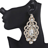 86659, OVERSIZED CRYSTAL RHINESTONE EVENING EARRING