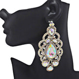 86659, OVERSIZED CRYSTAL RHINESTONE EVENING EARRING