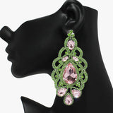 86659, OVERSIZED CRYSTAL RHINESTONE EVENING EARRING
