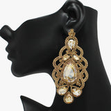 86659, OVERSIZED CRYSTAL RHINESTONE EVENING EARRING