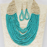 86809, WOVEN SEED BEADED NECKLACE