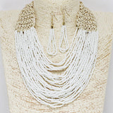 86809, WOVEN SEED BEADED NECKLACE