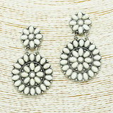 86867, WESTERN TURQUOISE STONE EARRING