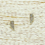 86880, DAINTY WING CUBIC ZIRCONIA STUD EARRING
