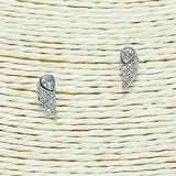 86880, DAINTY WING CUBIC ZIRCONIA STUD EARRING