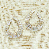 86912, TEARDROP SHAPE CUBIC ZIRCONIA EARRING