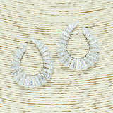 86912, TEARDROP SHAPE CUBIC ZIRCONIA EARRING