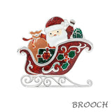 86916SANTA CLAUS W/ SLEIGH CHRISTMAS PIN BROOCH